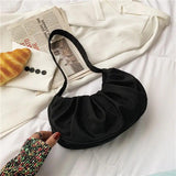 Candy Women Shoulder Bags Pleated Ladies Small Underarm Bag