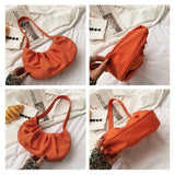 Candy Women Shoulder Bags Pleated Ladies Small Underarm Bag