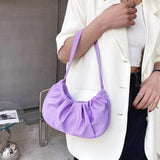 Candy Women Shoulder Bags Pleated Ladies Small Underarm Bag