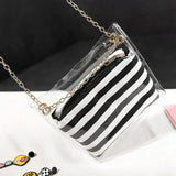 Clear Shoulder Bag Women Handbag Messenger Bag with Inner Bag