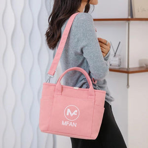 Canvas Shoulder Bag with Removable Straps for Women