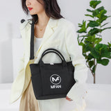 Canvas Shoulder Bag with Removable Straps for Women