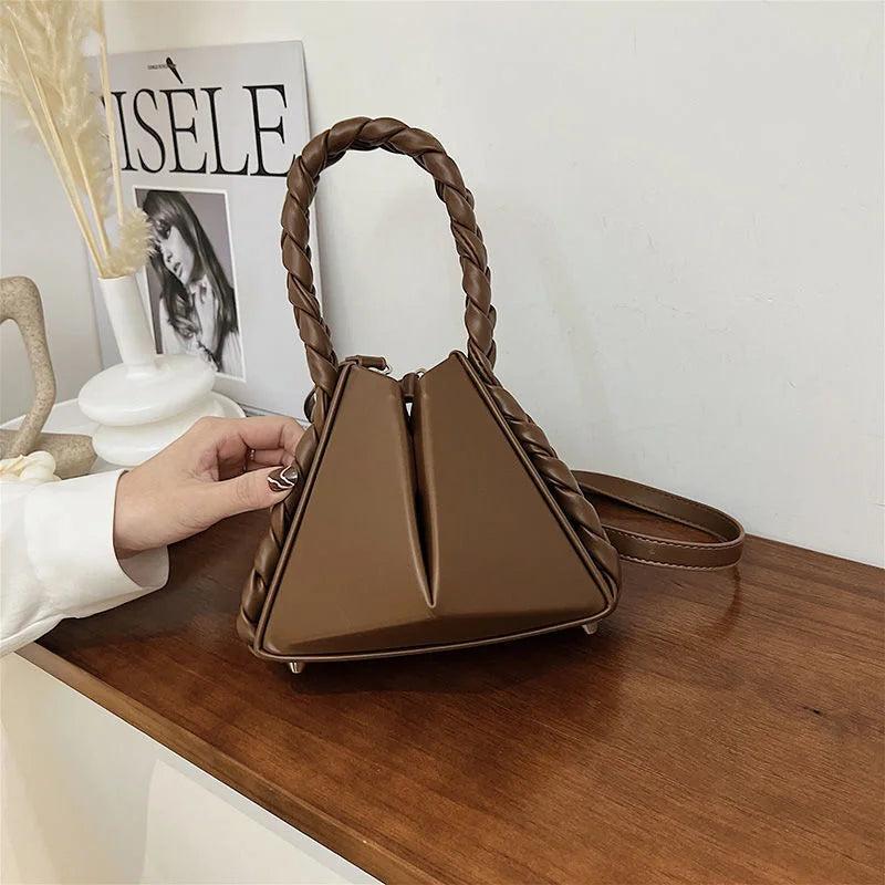 PU Leather Casual Chain Purse Ladies Shoulder Bag Niche Handbag