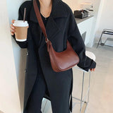 Ladsoul Women Pu Leather Solid Handbags Shoulder Bags Crossbody Bags