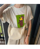 Nylon Shoulder Bag Casual Messenger Bag Student Dumpling Bag