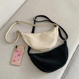 Nylon Shoulder Bag Casual Messenger Bag Student Dumpling Bag