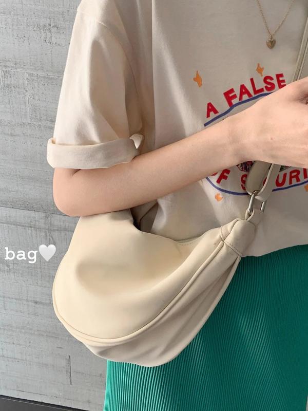 Nylon Shoulder Bag Casual Messenger Bag Student Dumpling Bag