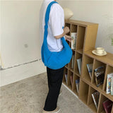 Canvas Crossbody Shoulder Bag Japanese Solid Large-capacity