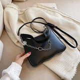Chain Pattern Shoulder Women's Bag Crossbody Bags Solid Female Handbags