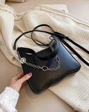 Chain Pattern Shoulder Women's Bag Crossbody Bags Solid Female Handbags
