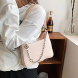 Chain Pattern Shoulder Women's Bag Crossbody Bags Solid Female Handbags