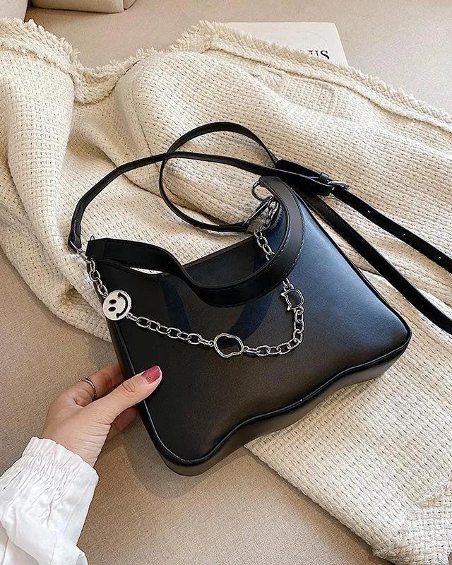 Chain Pattern Shoulder Women's Bag Crossbody Bags Solid Female Handbags