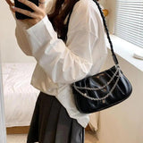 Summer Chain Crossbody Bag Solid Small Flap Women's Handbag