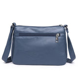 Women Large Capacity PU Leather Shoulder Bag Soft Messenger Bag