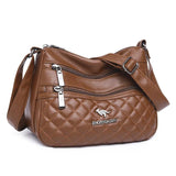 Women Large Capacity PU Leather Shoulder Bag Soft Messenger Bag