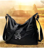 Retro Ladies PU Leather Shoulder Bag Large Capacity Handbag
