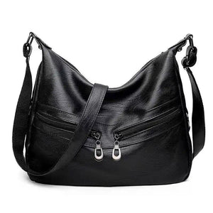 Retro Ladies PU Leather Shoulder Bag Large Capacity Handbag