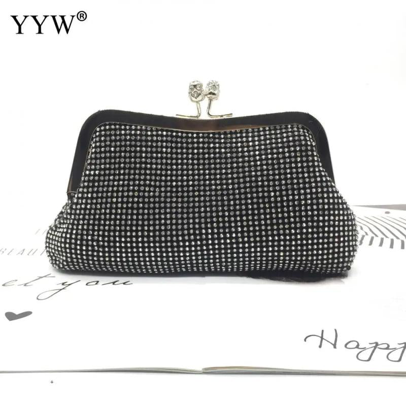 Rhinestone Femme Bags Over Shoulder Silver Bag Sac A Main