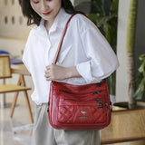Women's Shoulder Bag - PU Leather Handbag Messenger Bag