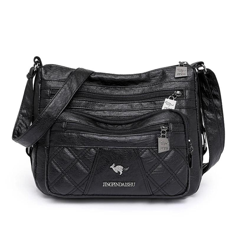 Women's Shoulder Bag - PU Leather Handbag Messenger Bag