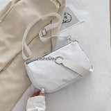 Oxford Crossbody Shoulder Bag for Women with Chain Strap