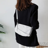 Oxford Crossbody Shoulder Bag for Women with Chain Strap