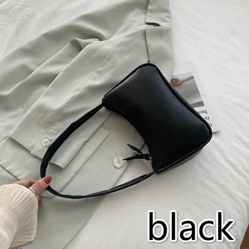Purple Underarm Bag Retro Solid Ladies Hobos Handbags Girls Small Shoulder Bags