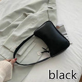 Purple Underarm Bag Retro Solid Ladies Hobos Handbags Girls Small Shoulder Bags