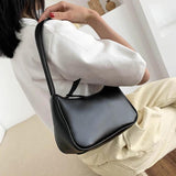 Women's PU Leather Shoulder Bag Small Clutch Hobo Handbag