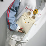 Mini Crossbody Bag Canvas Small Shoulder Handbag Solid Phone Purse