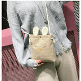 Mini Crossbody Bag Canvas Small Shoulder Handbag Solid Phone Purse