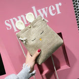 Mini Crossbody Bag Canvas Small Shoulder Handbag Solid Phone Purse