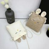 Mini Crossbody Bag Canvas Small Shoulder Handbag Solid Phone Purse