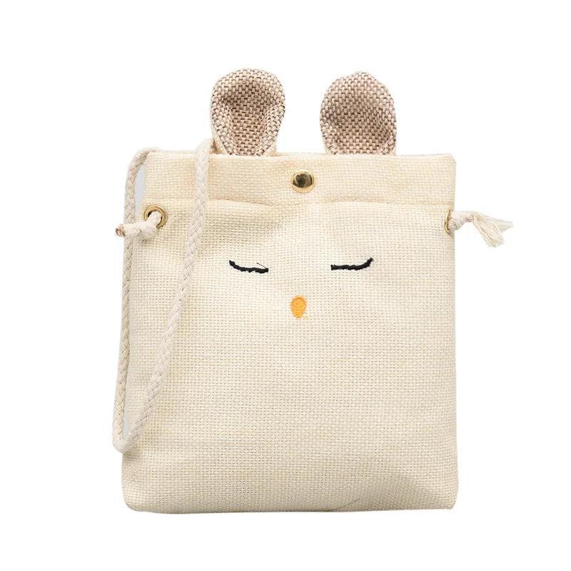 Mini Crossbody Bag Canvas Small Shoulder Handbag Solid Phone Purse