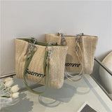 Women's Straw Shoulder Bag Large Woven Tote Casual Beach Handbag