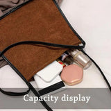 Corduroy Shoulder Shopping Bag Reusable Casual Tote Large Capacity Female Handba