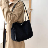 Corduroy Shoulder Shopping Bag Reusable Casual Tote Large Capacity Female Handba