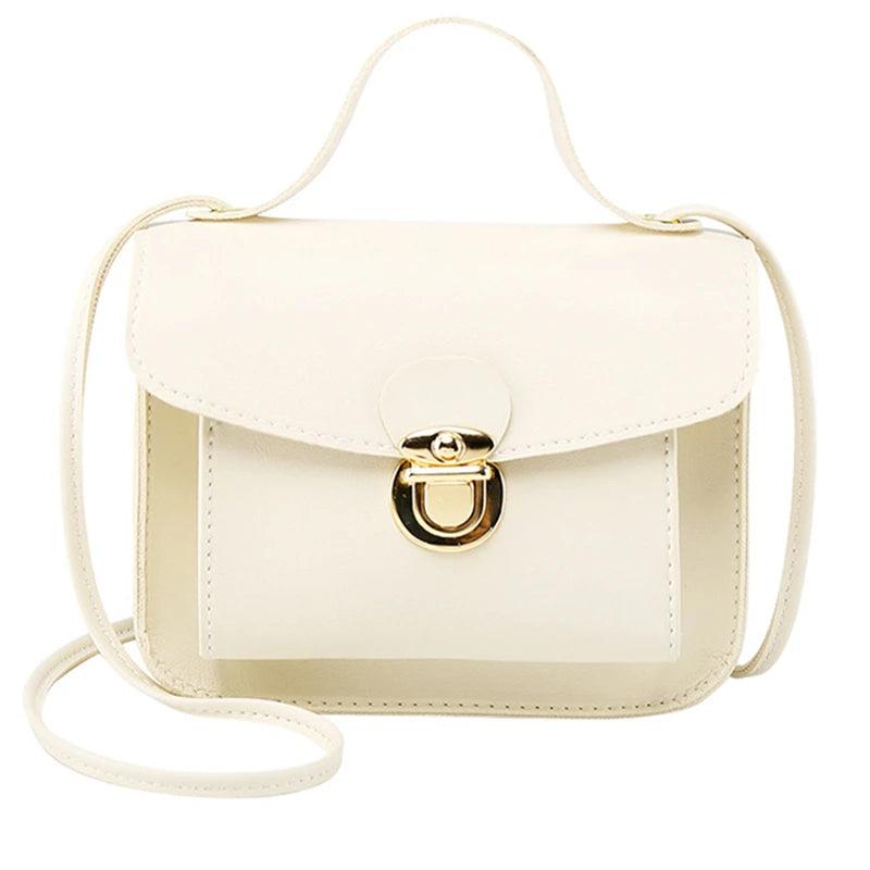 Solid Leather Crossbody Bags For Women Ladies Cross Body Bag