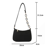 Women's Armpit Handbag Crescent Saddle Bag Dermatoglyph