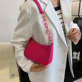Women's Armpit Handbag Crescent Saddle Bag Dermatoglyph