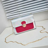Women Laser Holographic Small Bag Clear Transparent Small Tote