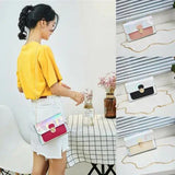 Women Laser Holographic Small Bag Clear Transparent Small Tote