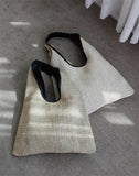Beige & Khaki Crossbody Bag Women's Weave Shoulder Bag