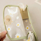 Shoulder Bags Women Korean-style PU Patchwork Daisy Floral