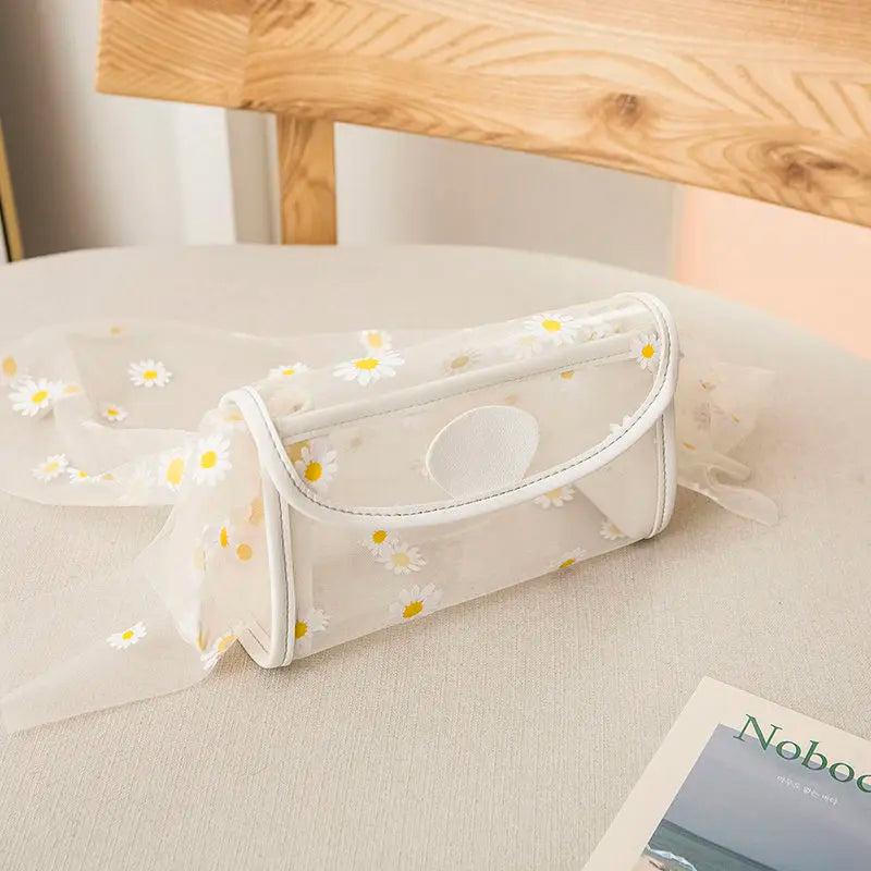 Shoulder Bags Women Korean-style PU Patchwork Daisy Floral