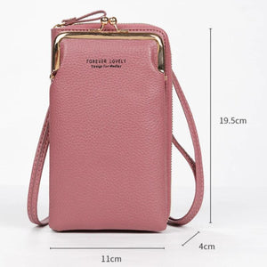 Small Crossbody Bag Matte Leather Shoulder Messenger Clutch Phone Purse Handbag