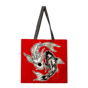 Japanese Ukiyo-e Animal Shoulder Bag
