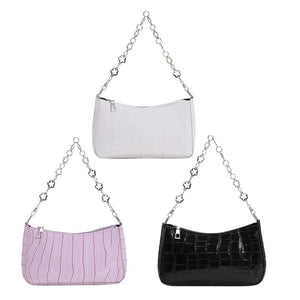 Summer Stone Pattern Leather Women Underarm Shoulder Bags