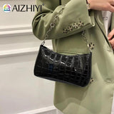 Summer Stone Pattern Leather Women Underarm Shoulder Bags
