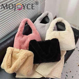 Plush Fluffy Tote Bags for Women, Large Capacity Soft Furry Handbags